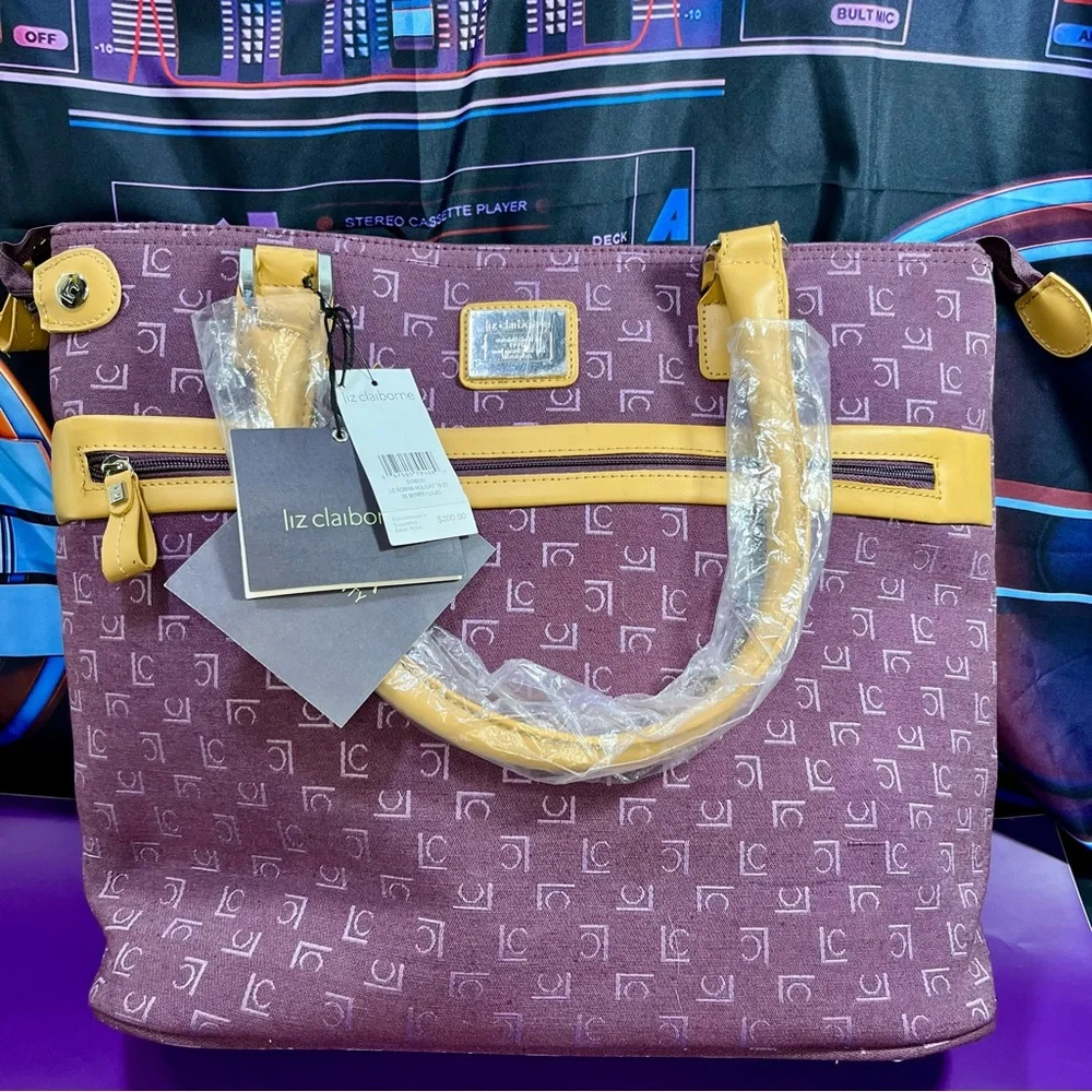 Liz Claiborne Carry On Tote Handbag with Computer Pocket